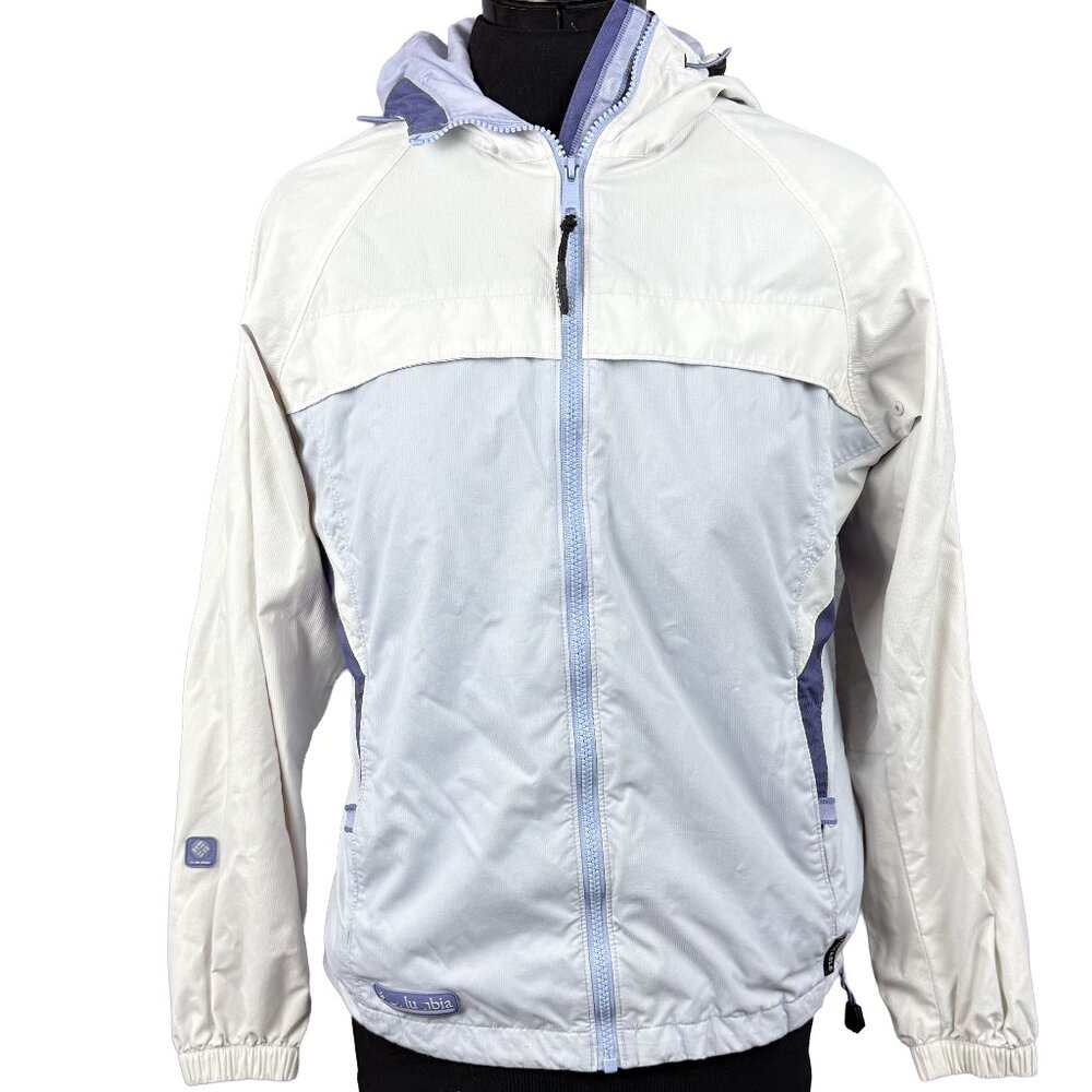 COLUMBIA Packable Hooded Jacket Full Zip Colorblock Womens S
